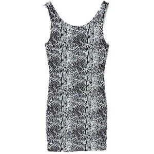 Divided H&M Women's Snakeskin Pattern Stretch Bodycon‎ Dress Black White Size 4